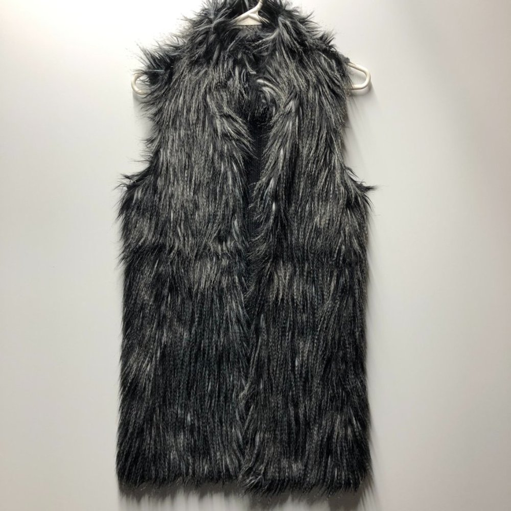 Adrianna Papell Faux Fur Sweater Vest Size Small